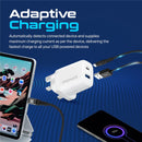 PROMATE 17W High-Speed Dual Port Charger - BIPLUG-2.UK-WT