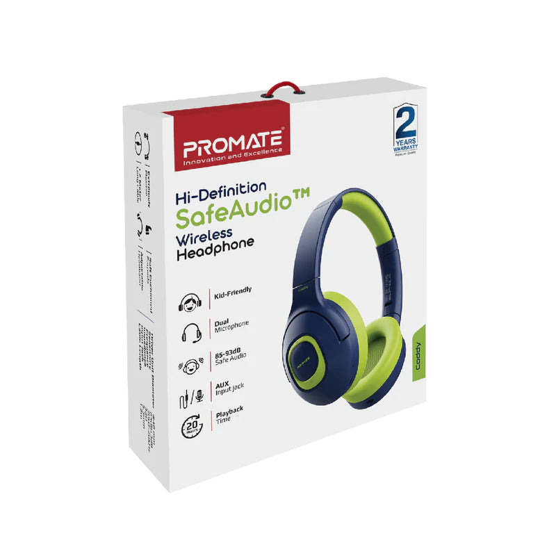 PROMATE Hi-Definition SafeAudio™ Wireless Headphone for kids - CODDY