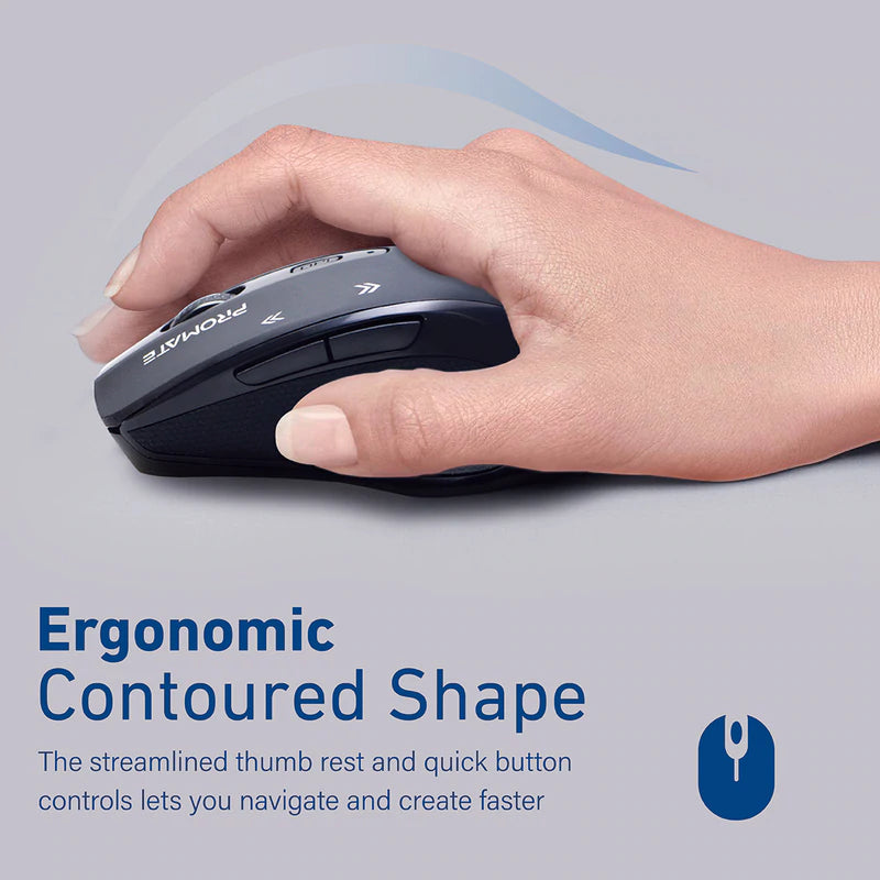 PROMATE EZGrip™ Ergonomic Wireless Mouse - CURSOR