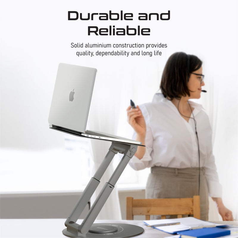 PROMATE Ergonomic Multi-Level Aluminium Laptop Stand- DESKMATE-6.GREY