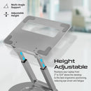 PROMATE Ergonomic Multi-Level Aluminium Laptop Stand- DESKMATE-6.GREY