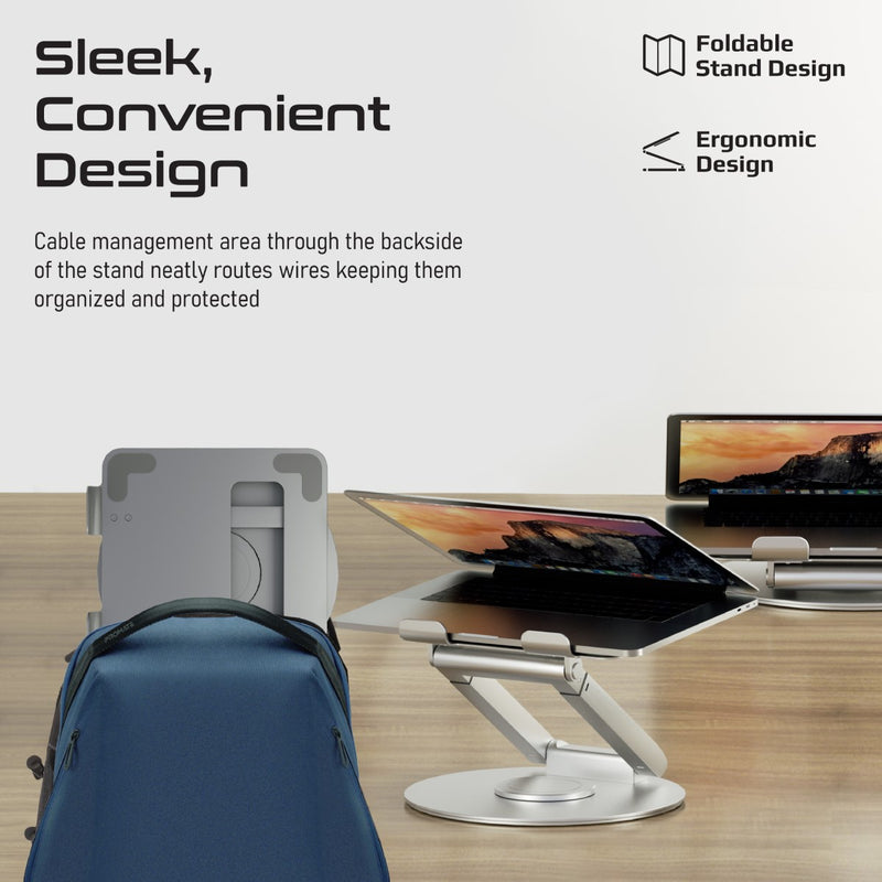 PROMATE Ergonomic Multi-Level Aluminium Laptop Stand- DESKMATE-6.GREY ...