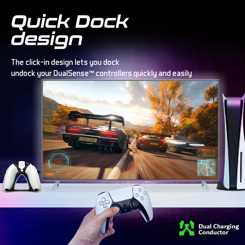 VERTUX PS5 DualSense™ Controller Charging Station - DUALDOCK-PS5.WH