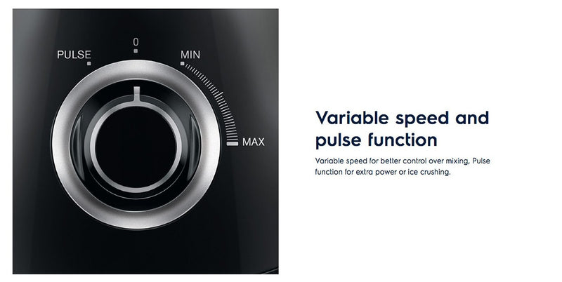 ELECTROLUX PerfectMix Black Blender 450W [Glass Jar] - ESB2300 - Limited Stock - Pre Xmas Sales till 15 Dec 2023