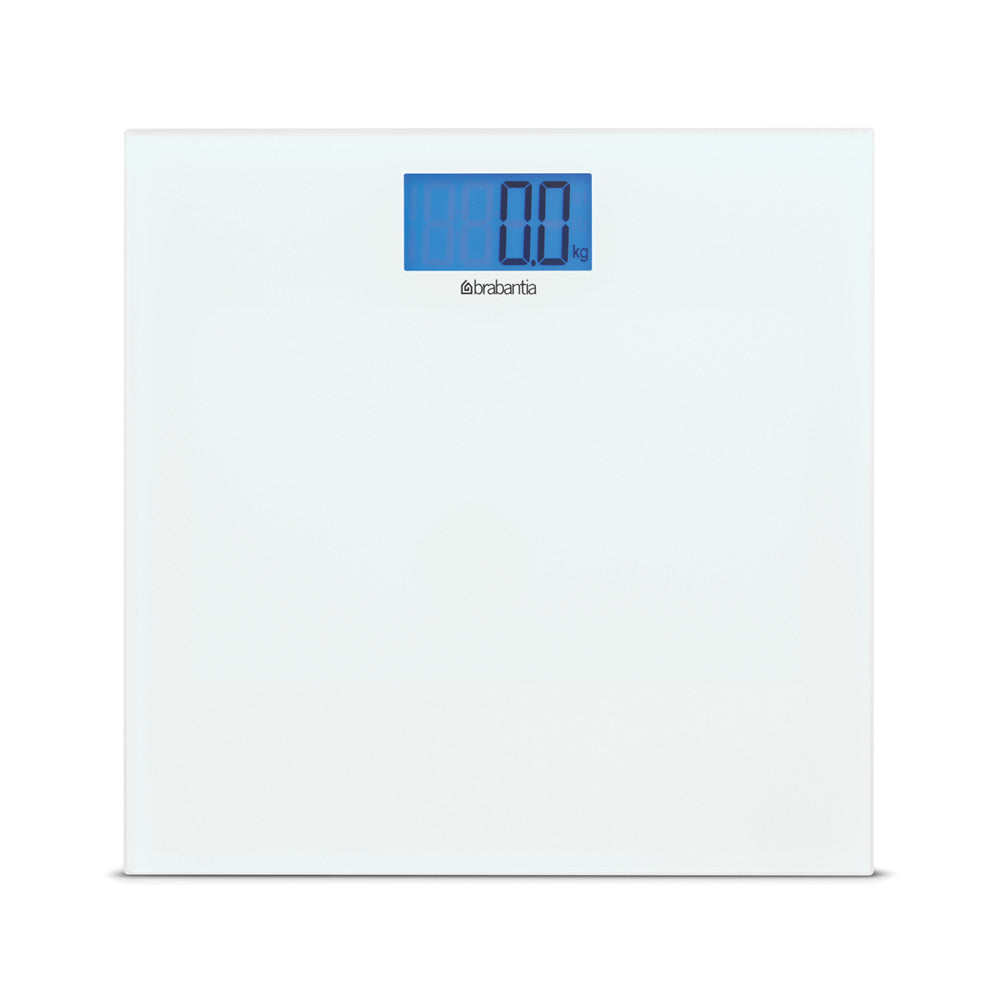 BRABANTIA Digital Bathroom Scales, Battery Powered, Glass - White - 48 ...