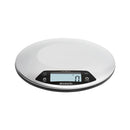 BRABANTIA Digital Kitchen Scales, Round Matt Steel - 480560