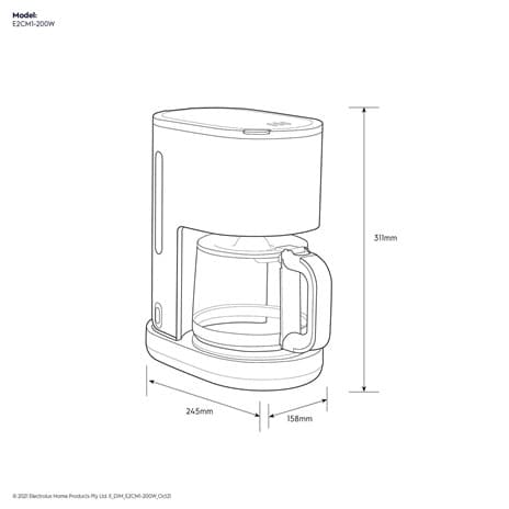 ELECTROLUX 1.25L UltimateTaste 300 Drip Coffee Maker