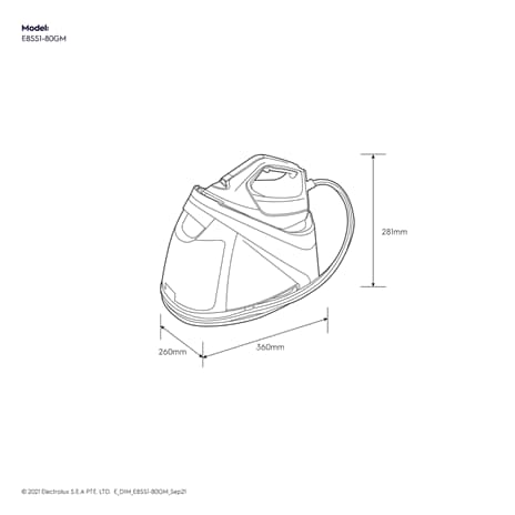 ELECTROLUX Renew 800 Steam Iron Station 2400W - E8SS1-80GM - Launching Promo till 30 Sept