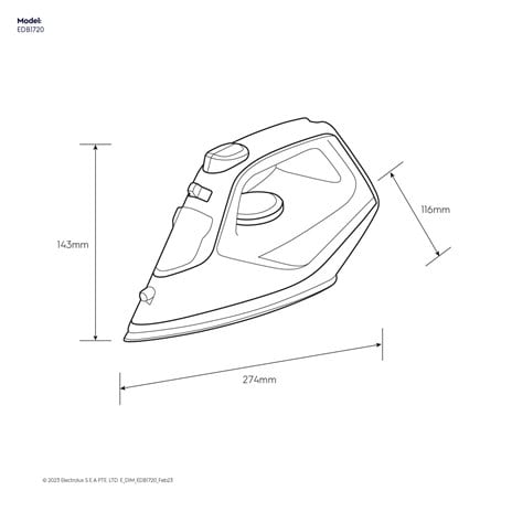 ELECTROLUX EasyLine Steam Iron 2200W - EDB1720