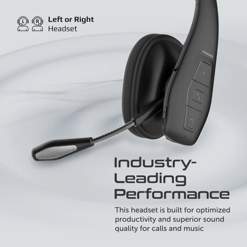 PROMATE Professional Grade Mono On-Ear Wireless Headset - ENGAGE.PRO
