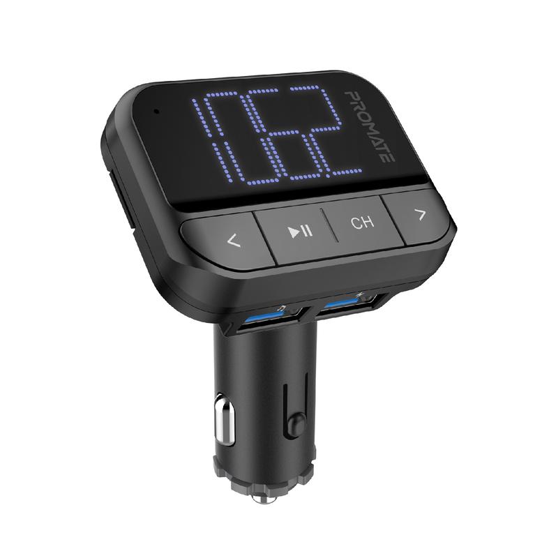 PROMATE EZFM-2In-Car FM Transmitter with Dual USB Ports - EZFM-2