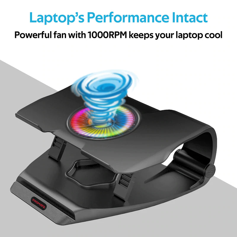 PROMATE Superior Cooling Gaming Laptop Stand - FROSTBAS - Sept Promo till 30 Sept