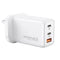 PROMATE 65W Power Delivery GaNFast™ Charging Adaptor - GANPORT3-65.UK-WT - Independence Day Till 18 Mar