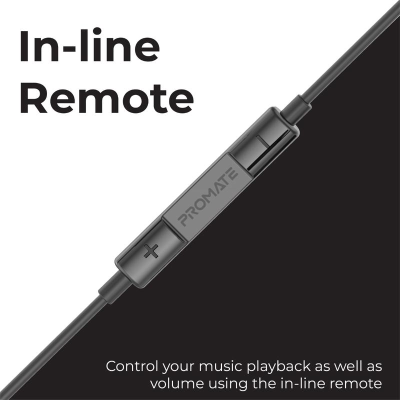 PROMATE Designed USB-C Stereo Earphones with Mic & Volume Control - GEARPOD-C2