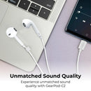PROMATE Designed USB-C Stereo Earphones with Mic & Volume Control - GEARPOD-C2