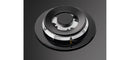 AEG 60cm Built-In Gas Hob on Glass with 4 Burners and Cast Iron Support with Heat Indicator - HKB64540NB
