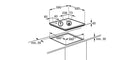 AEG 60cm Built-In Gas Hob on Glass with 4 Burners and Cast Iron Support with Heat Indicator - HKB64540NB