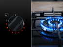 AEG 60cm Built-In Gas Hob on Glass with 4 Burners and Cast Iron Support with Heat Indicator - HKB64540NB