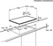 AEG 75cm Built-In Gas Hob on Glass with 5 Burners and Cast Iron Support - HKB75540NB