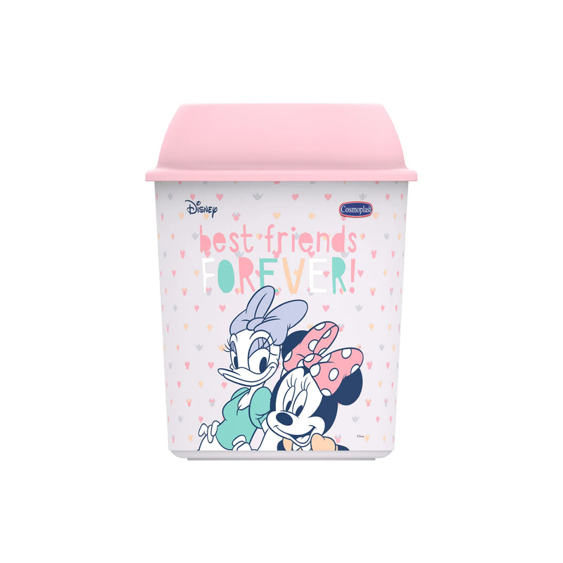COSMOPLAST 5L Disney Mickey & Friends Girls round dust bin - IFDIMFGDB002
