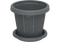 COSMOPLAST 6" / 8" / 10" / 12" / 14" / 16" Cedargrain Flowerpot with Tray - IFFPXX series