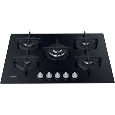 INDESIT 75cm Built in Gas Hob with 5 Burners -  ING72T/BK