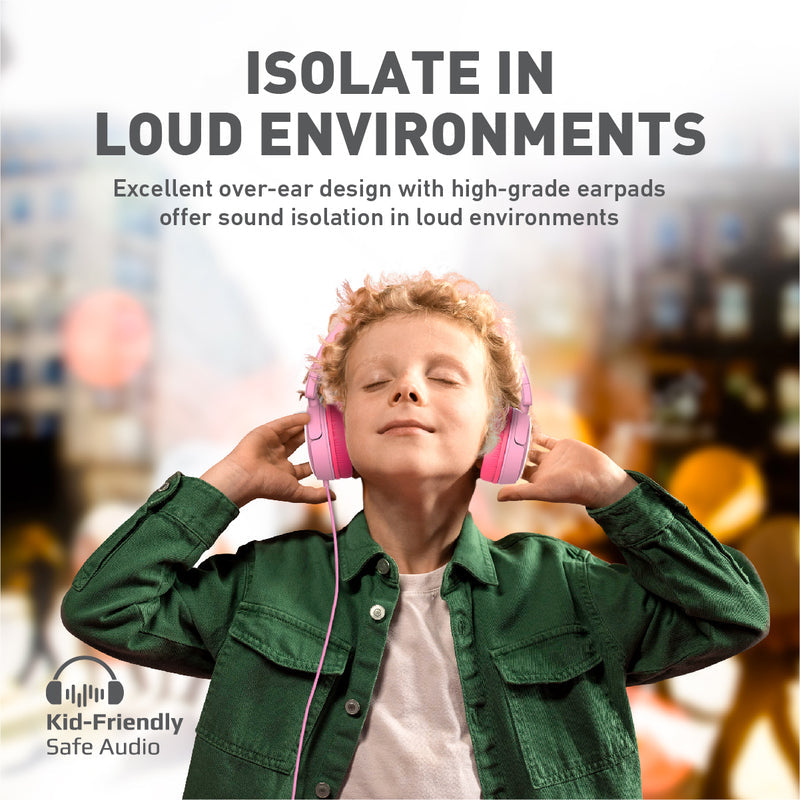 PROMATE HD Stereo KidSafe Wired Headset - JEWEL