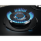 ELECTROLUX 90cm Built-In Gas on Glass Hob with 5 Burners and Cast Iron Support - KGG95375K