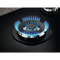 ELECTROLUX 90cm Built-In Gas on Glass Hob with 5 Burners and Cast Iron Support - KGG95375K