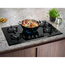 ELECTROLUX 90cm Built-In Gas on Glass Hob with 5 Burners and Cast Iron Support - KGG95375K