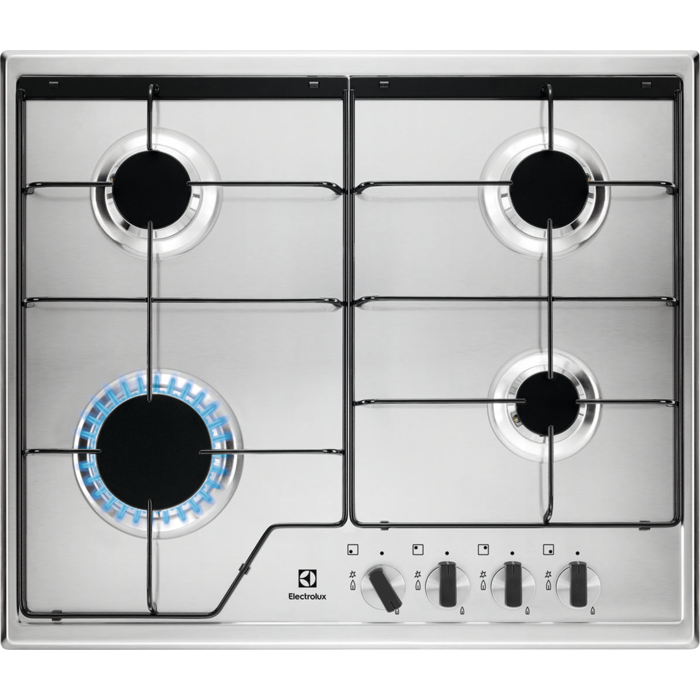 ELECTROLUX 60cm Built In Gas Hob with 4 Burners - KGS6424X