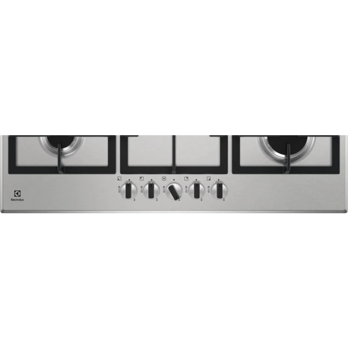 ELECTROLUX 90cm Built-In Gas Hob Inox with 5 Burners and Cast Iron Support - KGS9536X