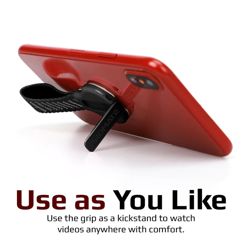 PROMATE Ultra-Slim Multi-Function Finger Grip Stand - KICKSTRAP-1