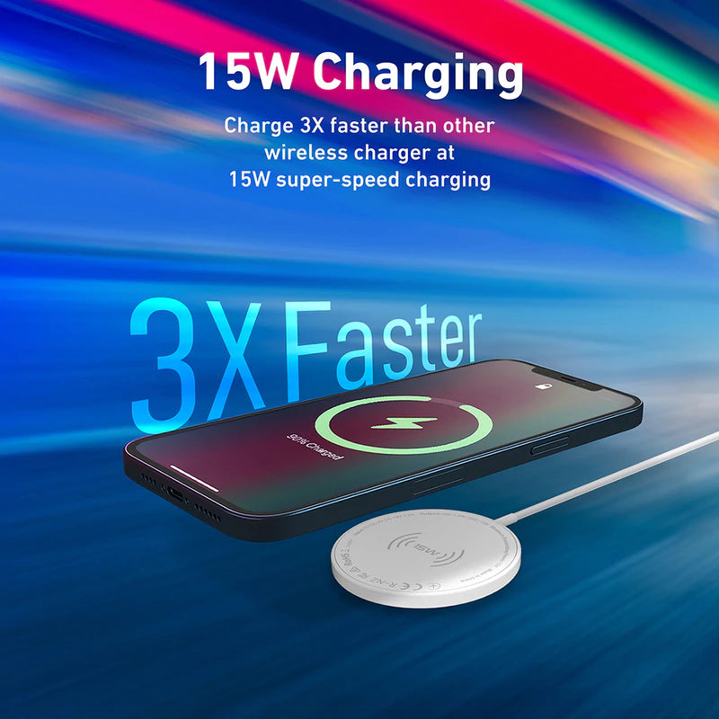 PROMATE 15W High-Speed Dual Sided Magnetic Charger - MAGCORD-TRIO.WHITE - Sept Promo till 30 Sept