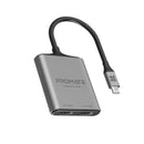 PROMATE 4K High Definition USB-C to Dual HDMI Adapter - MEDIALINK-H2