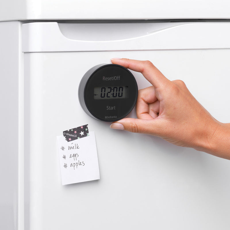 BRABANTIA Tasty+, Magnetic Kitchen Timer, Dark Grey - 121968 - Sept Promo till 30 Sept
