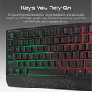 VERTUX Orion Ergonomic Wired Gaming Keyboard & Mouse - ORION.EN