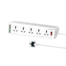 PROMATE 10AC Socket Space Efficient Power Strip with USB Ports 3M - POWERMATRIX-3M