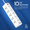 PROMATE 10AC Socket Space Efficient Power Strip with USB Ports 3M - POWERMATRIX-3M