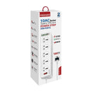 PROMATE 10AC Socket Space Efficient Power Strip with USB Ports 5M - POWERMATRIX-5M