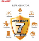 SHARP 320L/246L A+ Bottom Freezer Direct Cooling Silver Fridge - SJ-BH320-HS2 - RL Exclusive - Black Friday Promo till 30 Nov
