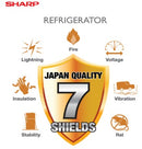 SHARP 320L/246L A+ Bottom Freezer Direct Cooling Silver Fridge - SJ-BH320-HS2 - Sept Promo till 30 Sept