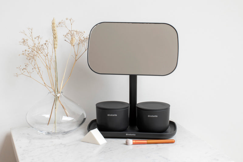 BRABANTIA ReNew, Mirror with Storage Tray, Dark Grey - 280702
