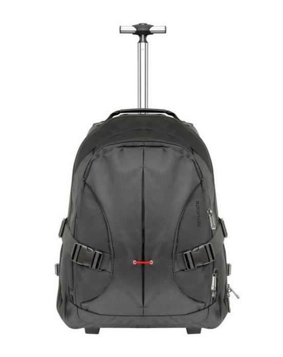 PROMATE Heavy Duty All-Terrain Traveler Trolley Laptop Backpack 18 Inch with Adjustable Handle - ROVER-TR.BLACK