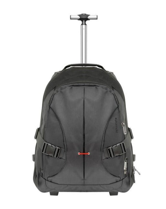 PROMATE Heavy Duty All-Terrain Traveler Trolley Laptop Backpack 18 Inch with Adjustable Handle - ROVER-TR.BLACK