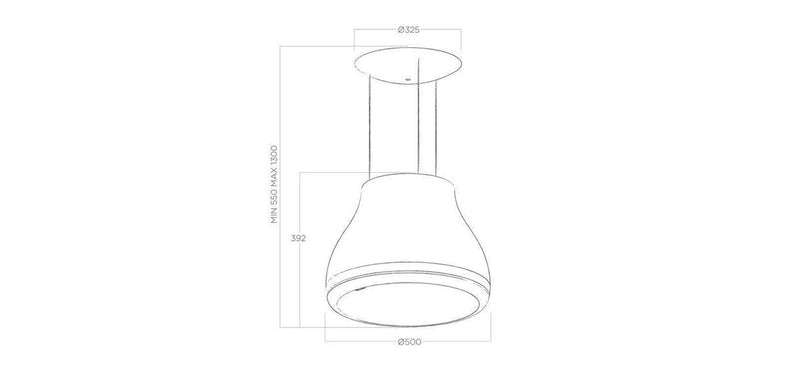 ELICA SHINING Copper Island Hood - SHININGCOPP-F/50 - Display Unit @ Bagatelle Only