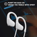 PROMATE Spirit Wireless Headphones, Premium Sweatproof Bluetooth v4.1 Sport Behind-Ear Running with HD Sound Quality, Noise Cancelling and Built-in Mic, White - SPIRIT.WHITE