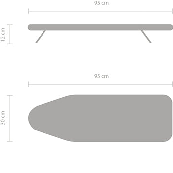 BRABANTIA Ironing Board S, 95x30cm, TableTop Metallised - 127663 -  New Arrival
