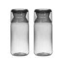 BRABANTIA Storage Jar with Measuring Cup, Set of 2 Dark Grey - 290329