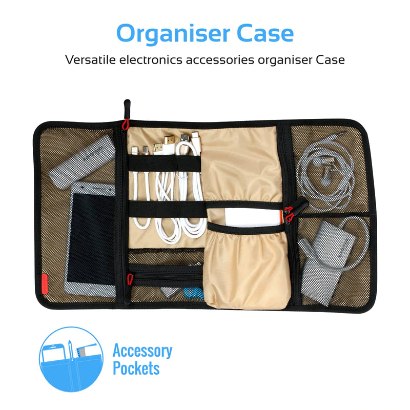 PROMATE Multi-Purpose Travel Electronic Accessory Organizer Pouch - TRAVELPACK-L